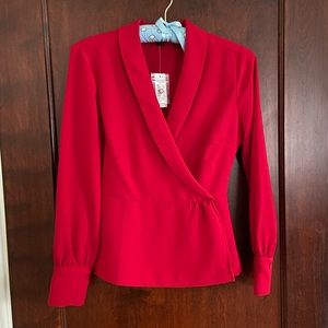 JCrew long-sleeved wrapped blouse